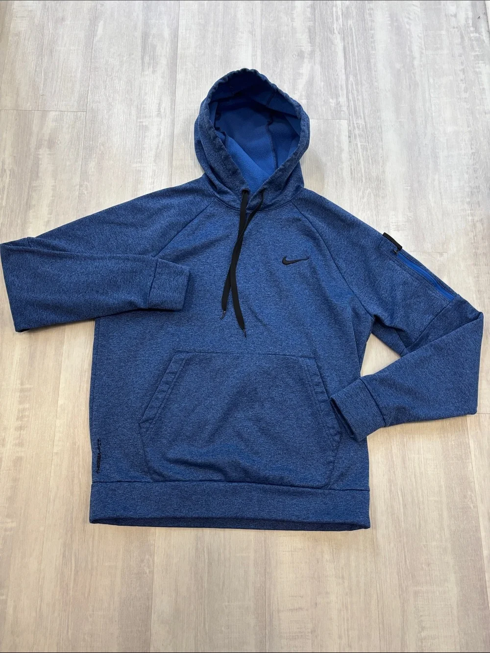 Nike Therma-Fit Royal Blue Hooded Pullover with Pockets Medium